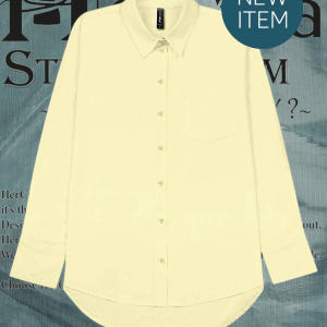 Soft Yellow Premium Formal Shirt – by HerCula