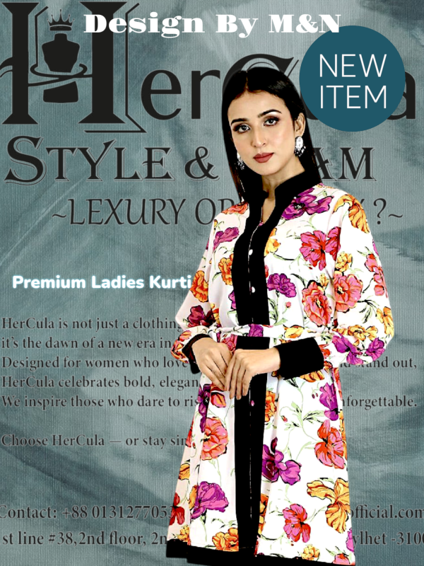 Premium Floral Printed Ladies Kurti