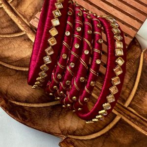 Reshmi Threads Bengles (6 pis)