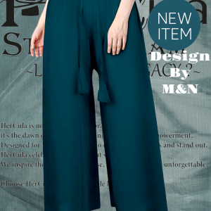 Dark Green Palazzo Pants - Handcrafted Elegance | Limited Stock