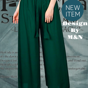 Green Solid Palazzo Pants