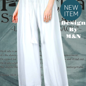 White Solid Palazzo Pants - Versatile & Stain-Resistant | 3-Day Delivery